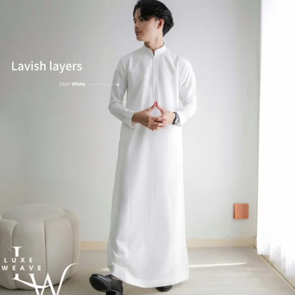 Premium Indonesian Thobe - White
