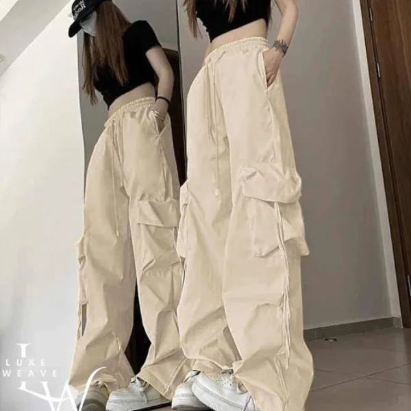 Casual Baggy Cargo Pant White