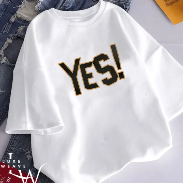 Oversized White T-shirt Custom Designed – YES! Edition