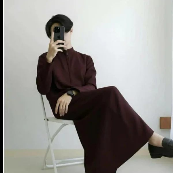 Premium Indonesian Thobe – Maroon